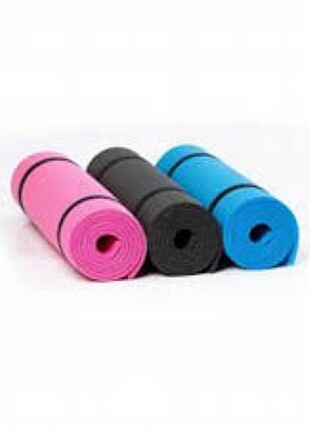 2 Adet Mavi ve Pembe 6mm Pilates Matı Yoga Matı Plates Minderi F
