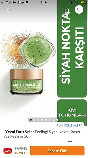 L'Oreal Paris Şeker Peelingi