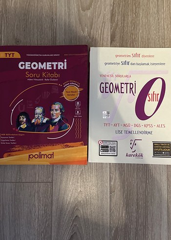 TYT Geometri Soru Kitabı ve Karekok Yayinlari Geometri Kitabı