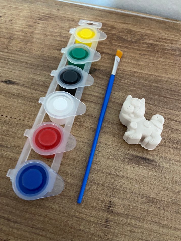 6 Renkli Boya Seti Fırça ve Silgi - Görsel 2