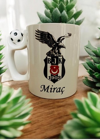 BJK Logolu Beyaz Kupa Bardak