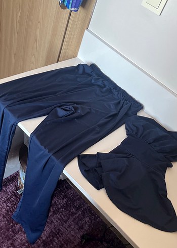 Mavi Batik Desenli Haşema Takımı - Görsel 2