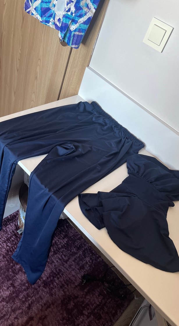 Mavi Batik Desenli Haşema Takımı - Görsel 2