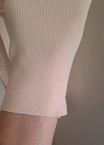 Bej Uzun Kollu Hırka - Görsel 5