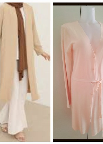 Bej Uzun Kollu Hırka - Görsel 7