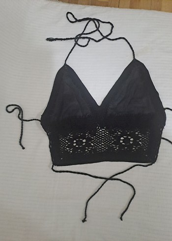 Keten ve Örgü Detaylı Büstiyer - Görsel 10