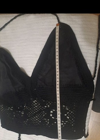 Keten ve Örgü Detaylı Büstiyer - Görsel 7