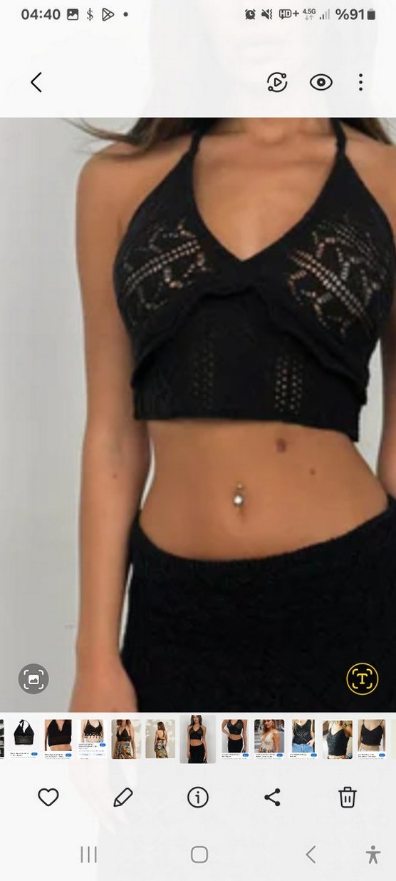 Keten ve Örgü Detaylı Büstiyer - Görsel 4