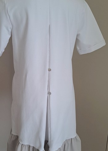 Beyaz Fırfırlı Elbise - Görsel 8