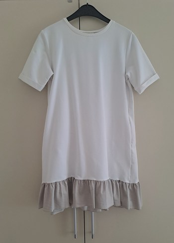 Beyaz Fırfırlı Elbise - Görsel 2