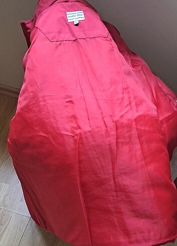 kırmızı dik yaka mont - Görsel 7