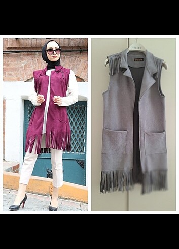 Püsküllü yelek  - Görsel 9