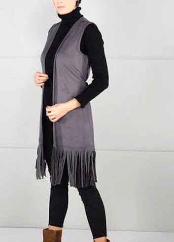 Püsküllü yelek  - Görsel 5