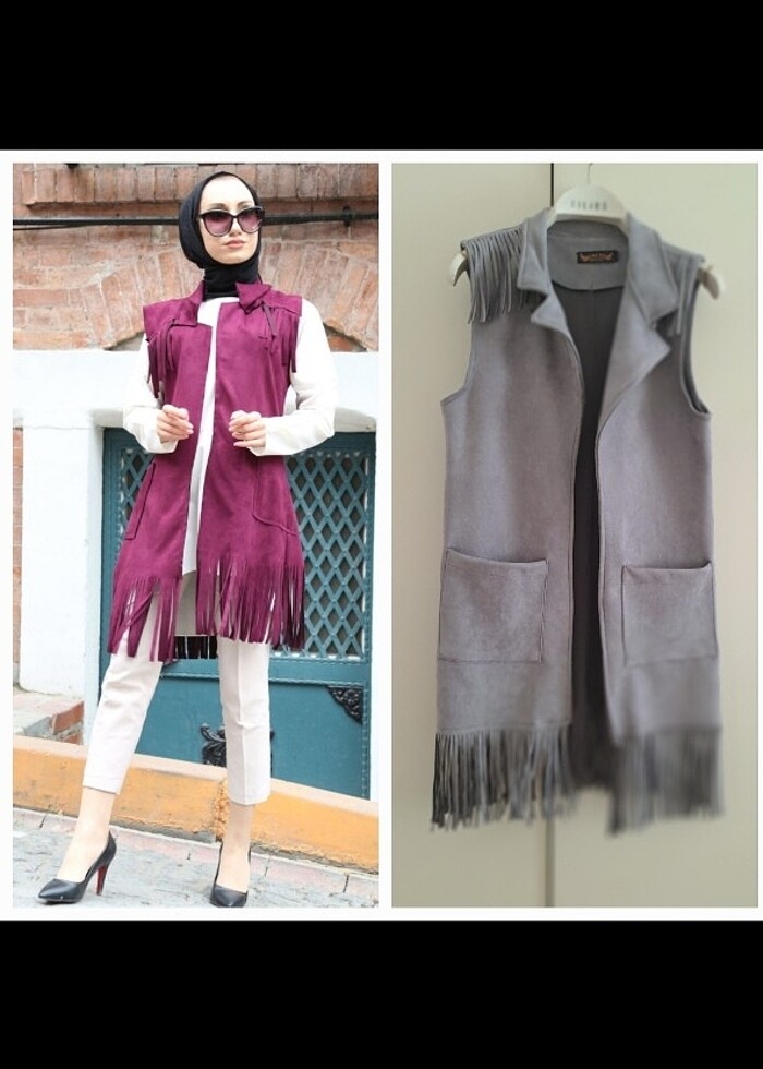 Püsküllü yelek  - Görsel 2