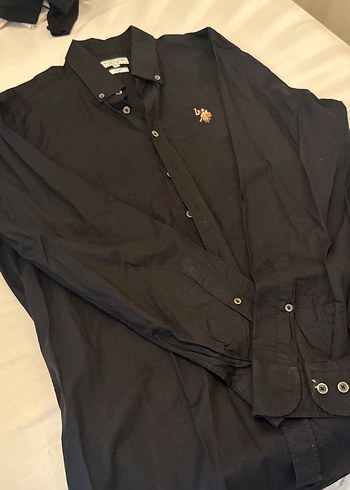U.S. Polo Assn. Siyah Erkek Gömlek - Görsel 2