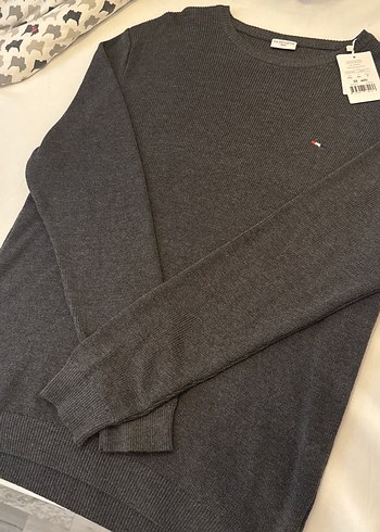 Gri Pamuklu Erkek Triko Kazak - Görsel 2