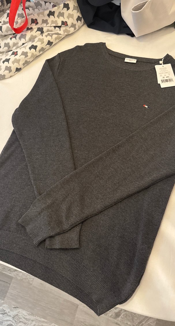 Gri Pamuklu Erkek Triko Kazak - Görsel 2