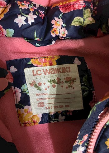 7-8 yaş Çiçek Desenli Kapüşonlu Kız Yeleği - Görsel 3