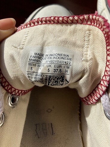 37,5 Beden bordo Renk Bordo converse