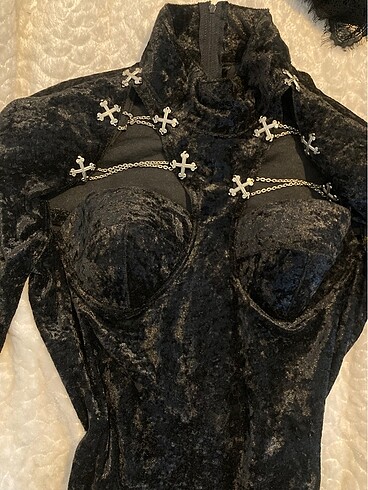gotik kadife elbise