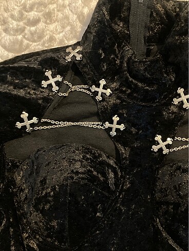 American Vintage gotik kadife elbise