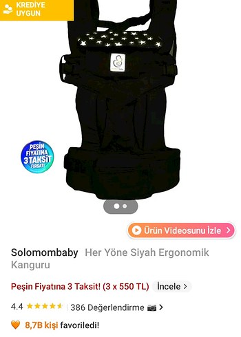 Siyah Bebek Taşıyıcı - Görsel 5