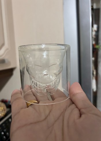 Paşabahçe Kafatası Tasarımlı Çift Katmanlı Cam Bardak