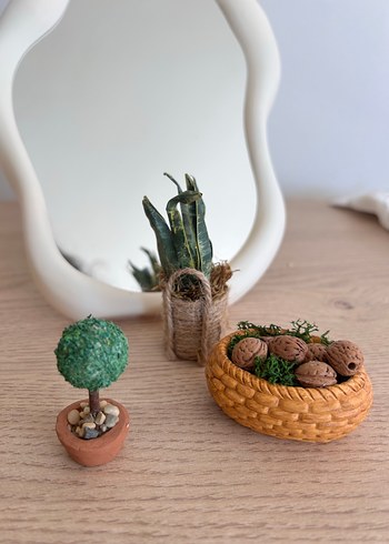 Renkli Yeşil Mini Ev Dekorları