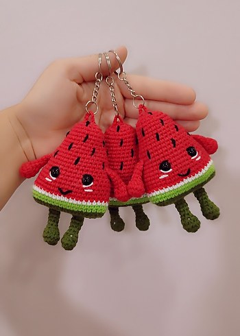 Amigurumi Karpuz Anahtarlık