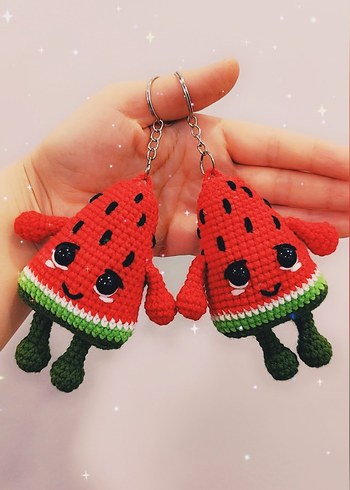 Amigurumi Karpuz Anahtarlık