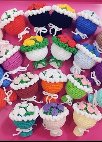 Amigurumi Buket Anahtarliklar