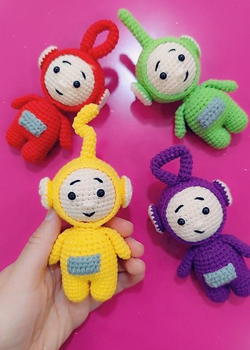Beden Renkli Örgü Teletubbies Oyuncakları