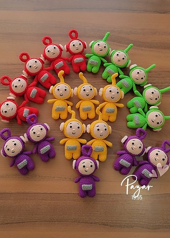 Renkli Örgü Teletubbies Oyuncakları