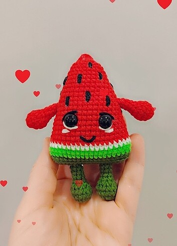 Amigurumi Karpuz Anahtarlık 