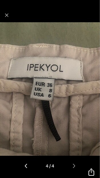 s Beden camel Renk İpekyol bermuda