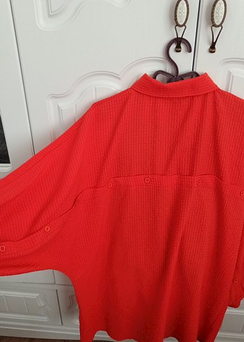 turuncu Düğmeli Uzun Kollu Gömlek - Görsel 3