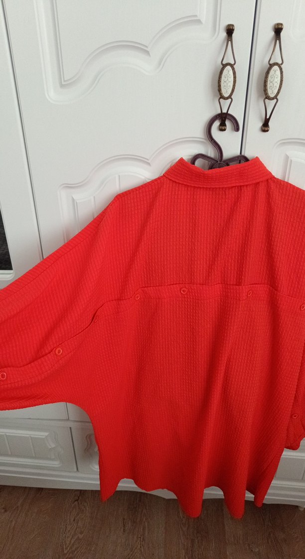 turuncu Düğmeli Uzun Kollu Gömlek - Görsel 3