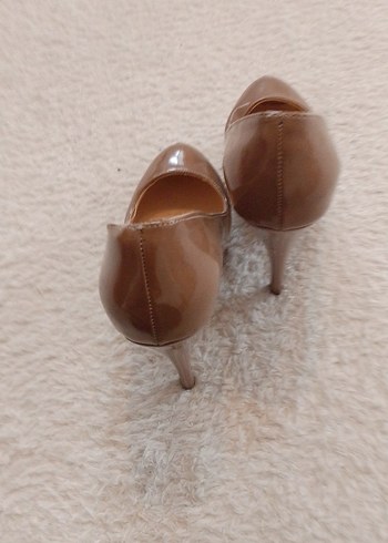 Bej Stiletto Topuklu Kadın Ayakkabı - Görsel 5