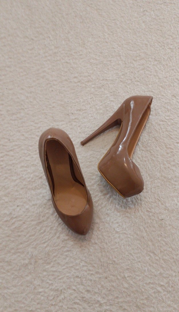 Bej Stiletto Topuklu Kadın Ayakkabı - Görsel 3