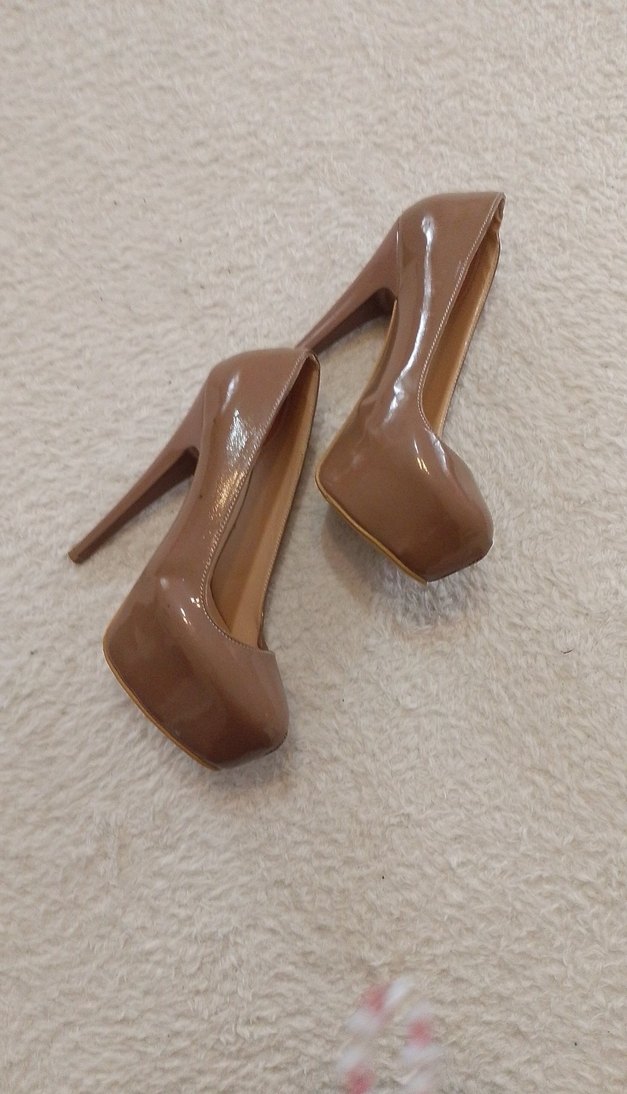 Bej Stiletto Topuklu Kadın Ayakkabı - Görsel 4