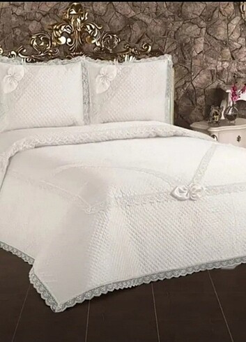 Çift kişilik yatak örtüsü takımı DANTELLİ