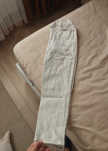 Trendyol & Milla Bej Normal Boy Kadın Denim Pantolon