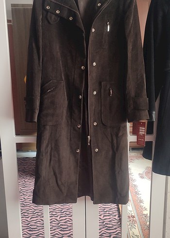 Deri Kemerli Uzun Erkek Kaban - Görsel 3