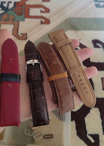 Klasik Erkek Saat Kayışları - Renkli Kahverengi Tonlar - Görsel 3