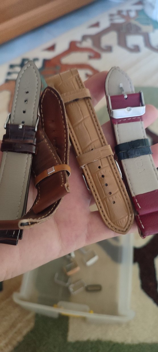 Klasik Erkek Saat Kayışları - Renkli Kahverengi Tonlar - Görsel 5