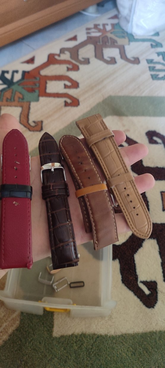 Klasik Erkek Saat Kayışları - Renkli Kahverengi Tonlar - Görsel 3