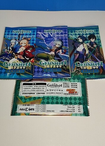 genshin impact anime kart paketleri