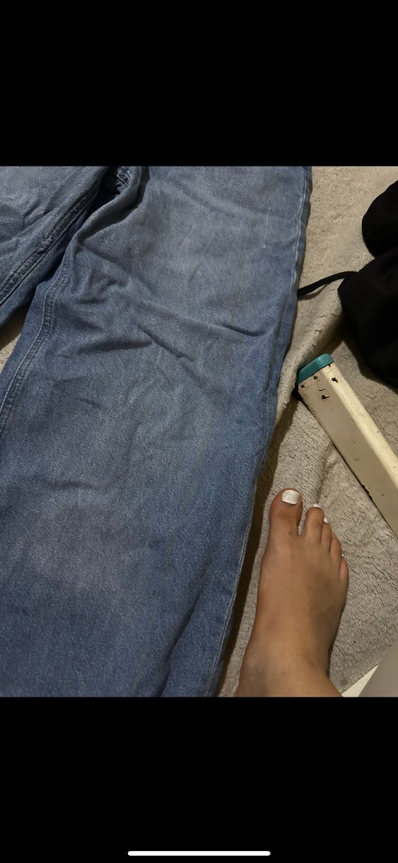 Mavi Geniş Kesim Midi Boy Kadın Kot Pantolon - Görsel 3