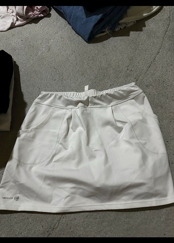 Beyaz Mini tenis eteği - Görsel 2