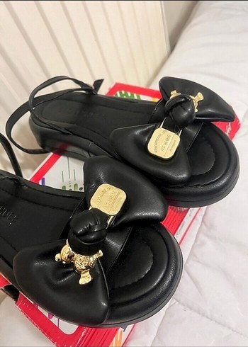 Kadın Siyah Çift Bantlı Tokalı sandalet - Görsel 2